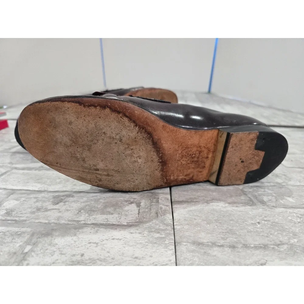 Johnston Murphy Men's Red Brown Leather Tassel Slip On Shoes Size 11 150834‎
